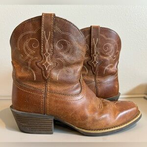 JUSTIN BOOTS Gypsy Collection Brown Leather Cowboy Boots Booties Women’s Size 9
